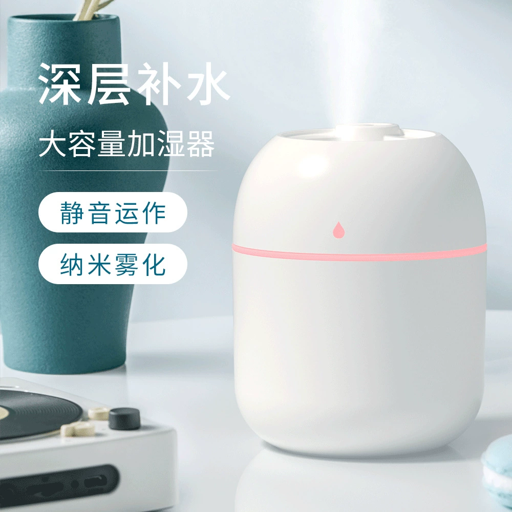 跨境水滴加湿器迷你家用桌面小型车载宿舍卧室氛围灯静音补水喷雾